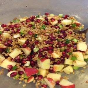Apple, Pomegranate and Wheat Berry Salad image
