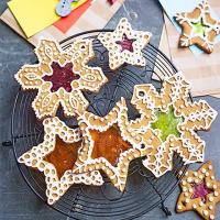 Gingerbread stained glass biscuits image