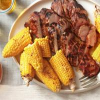 Grilled Pork Tenderloin With Corn on the Cob_image