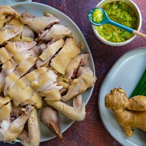 White Cut Chicken with Ginger Scallion Sauce (白切鸡姜葱酱)_image