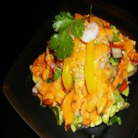 Shrimp Bulgur Salad With Avocado Relish and Chipotle Dressing image
