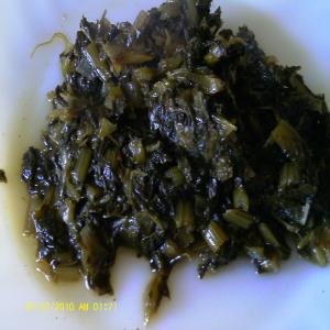 Sweet and Sour Mustard Greens_image