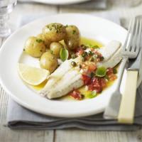 Grilled bass with sauce vierge_image