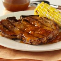 Grilled Pork Chops with Apricot-Mustard Glaze_image