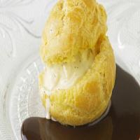 Profiteroles with Chocolate Sauce and Ice Cream_image