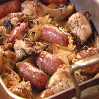 One-Pan Sage-and-Onion Chicken and Sausage image