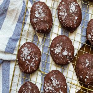 Dark Chocolate Brownie Cookies with Fleur de Sel image