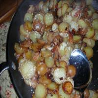 Pan Fried Potatoes With Bacon and Parmesan image