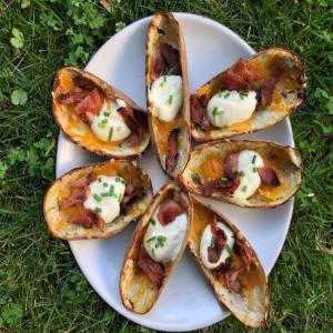 Loaded Baked Potato Skin Cups image