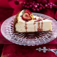 Lemon Cheesecake with Strawberries and Port Glaze image