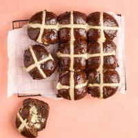 Triple-chocolate hot cross buns image