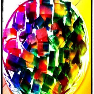 Rainbow Jello Cubes image