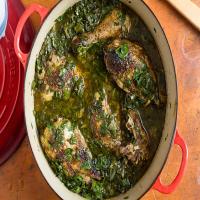 Chicken With Eggplant and Swiss Chard image