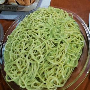 Spaghetti with poblano chile_image