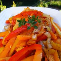 Caramelized Red Bell Peppers and Onions image