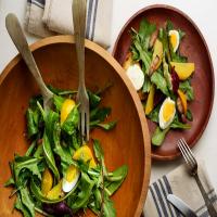 Dandelion Salad With Beets, Bacon and Goat Cheese Toasts image