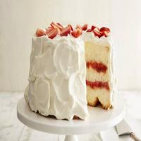 Strawberry-Rhubarb Angel Cake image