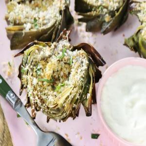 Roasted Artichokes with Parmesan Breadcrumbs image
