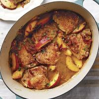 Braised Chicken Thighs with Savory Marinated Peaches_image