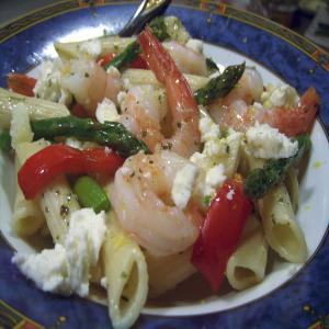 Asparagus and Shrimp Penne Pasta_image