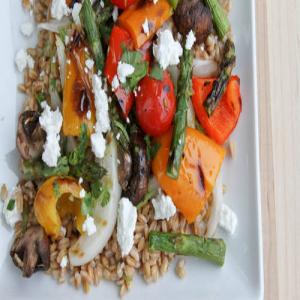 Goat Cheese and Vegetable Farro Salad image