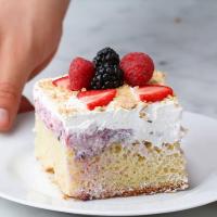Berry Cheesecake Poke 'Box' Cake Recipe by Tasty image