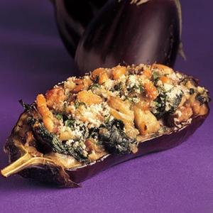 Aubergines filled with spinach & mushrooms_image