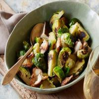 Brussels Sprouts with Mushrooms and Ginger image