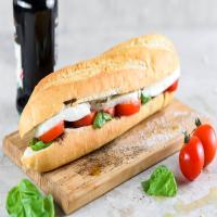 Caprese Sandwich With Tomato, Mozzarella, and Fresh Basil_image