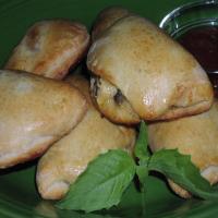 Mushroom, Caramelized Onion and Cheese Calzones image