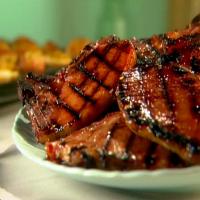 Grilled Smoked Pork Chops with Sweet and Sour Glaze_image