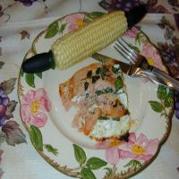 Spinach Salmon Roast With Feta and Ricotta_image
