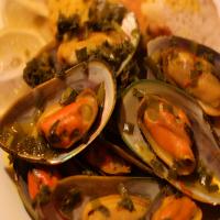 Steamed Mussels in Saffron Wine Broth image