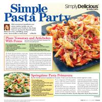 Plum Tomatoes and Artichokes with Penne image