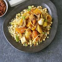 Vegetable couscous with chickpeas & preserved lemons image