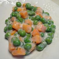 Comforting Creamed Peas and Carrots image
