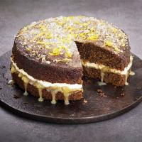 Sticky ginger lemon drizzle cake image