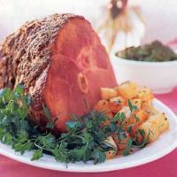 Spice-Crusted Ham with Maple Mustard Sauce_image