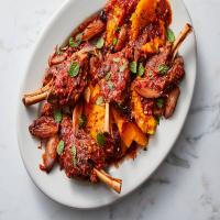Braised Lamb With Squash and Brandied Fruit_image