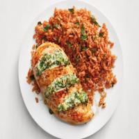 Cheesy Broccoli-Stuffed Chicken with Tomato Rice image