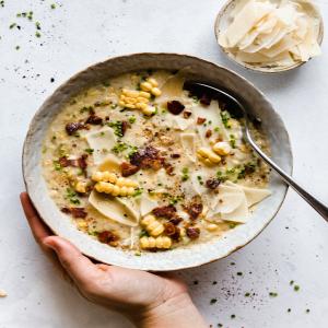 Pancetta Parmesan Corn Chowder by andrealoretdemola | Quick & Easy Recipe | The Feedfeed_image
