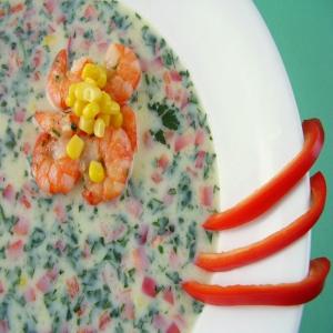Curried Corn and Shrimp Soup image