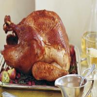 Roasted Brined Turkey with Porcini, Chestnut, and Sausage Stuffing image
