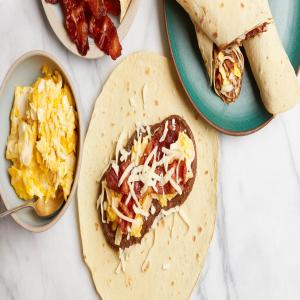 Breakfast Burritos With Bacon, Egg, and Cheese image