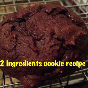 2 Ingredients Chocolate Cookies_image