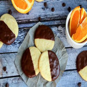 Chocolate Dipped Orange Butter Cookies image