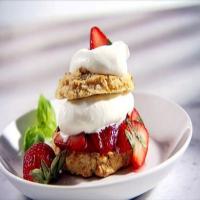 White Chocolate Chip Shortcake with Basil Strawberries image