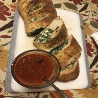 Spinach & cheese Stromboli image