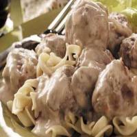 Creamy Meatballs and Buttered Noodles image
