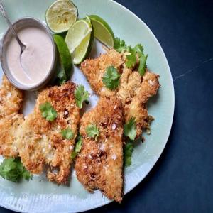 Coconut Cauliflower Steaks with Spicy Sauce_image